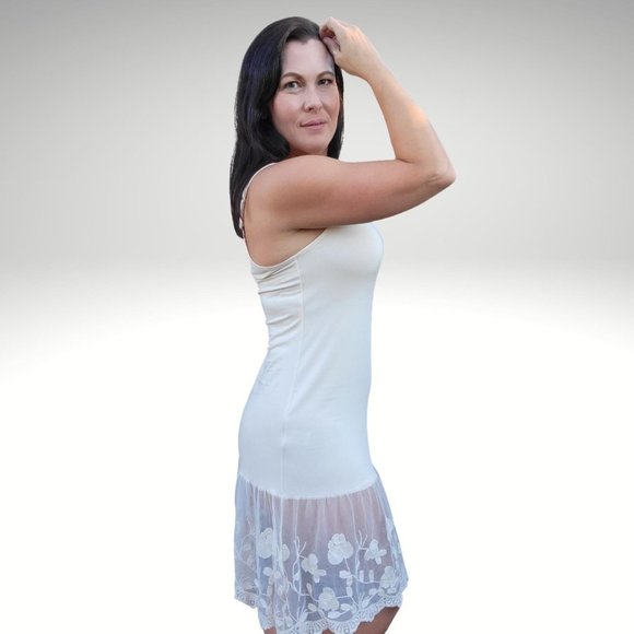 Stop and Smell the Roses Taupe Beige Lace Dress Extender - Picture 6 of 13